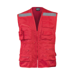 CHALECO GEOLOGO GABARDINA ROJO